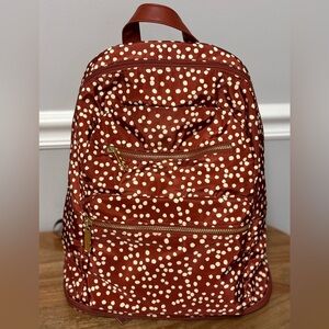 Red‎ polka dot backpack